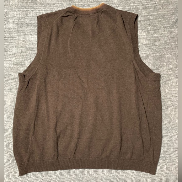 3/$20 Men’s STRUCTURE Brown Sleeveless Sweater Vest Size EXTRA LARGE - Picture 3 of 8